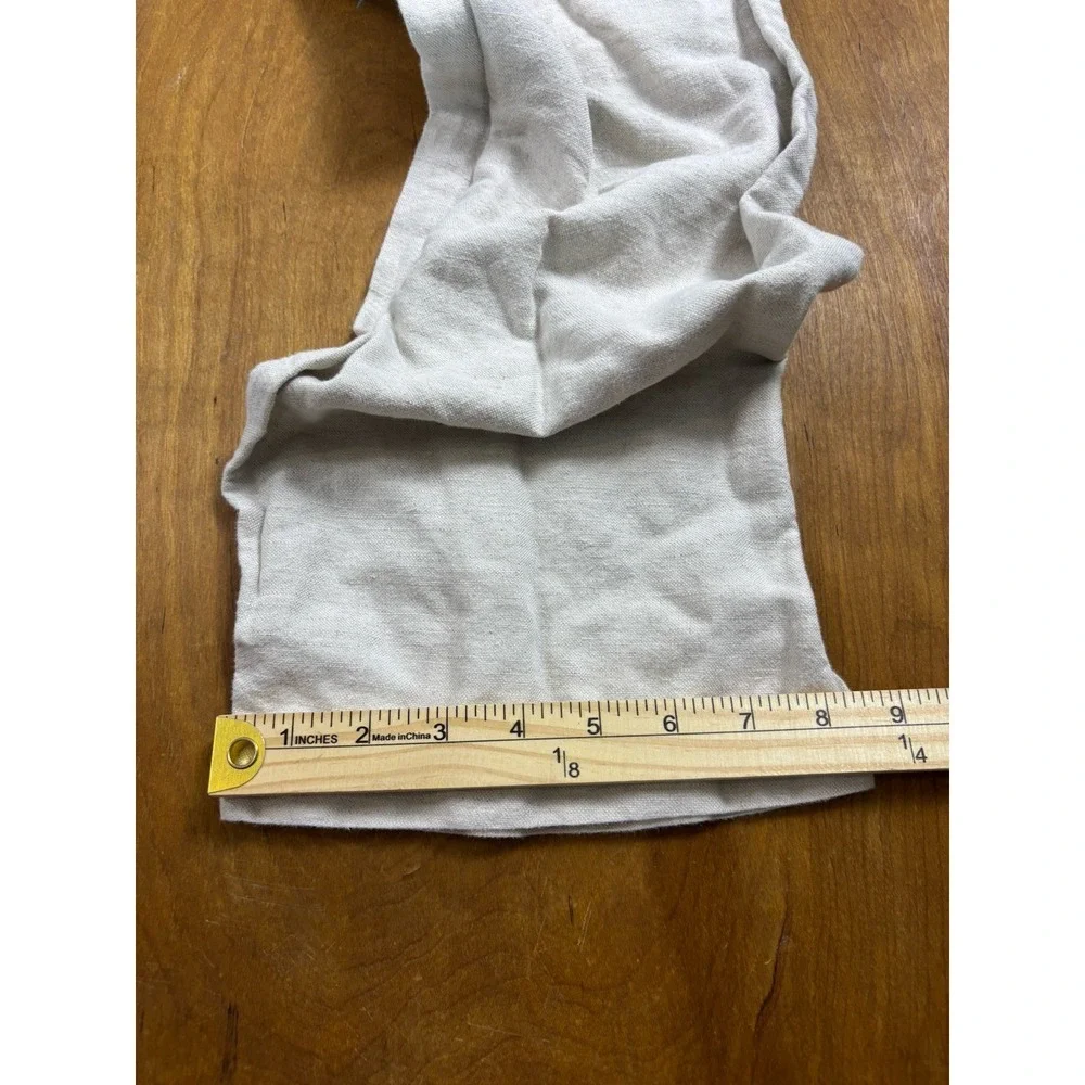 VINTAGE Chaps Ralph Lauren Pants Men 37x33 Beige Linen Blend Baggy Loose Trouser